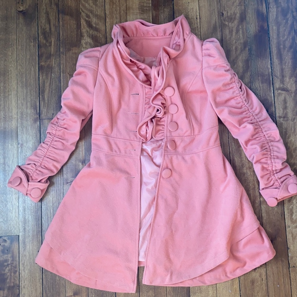Peplum pea coat, size M